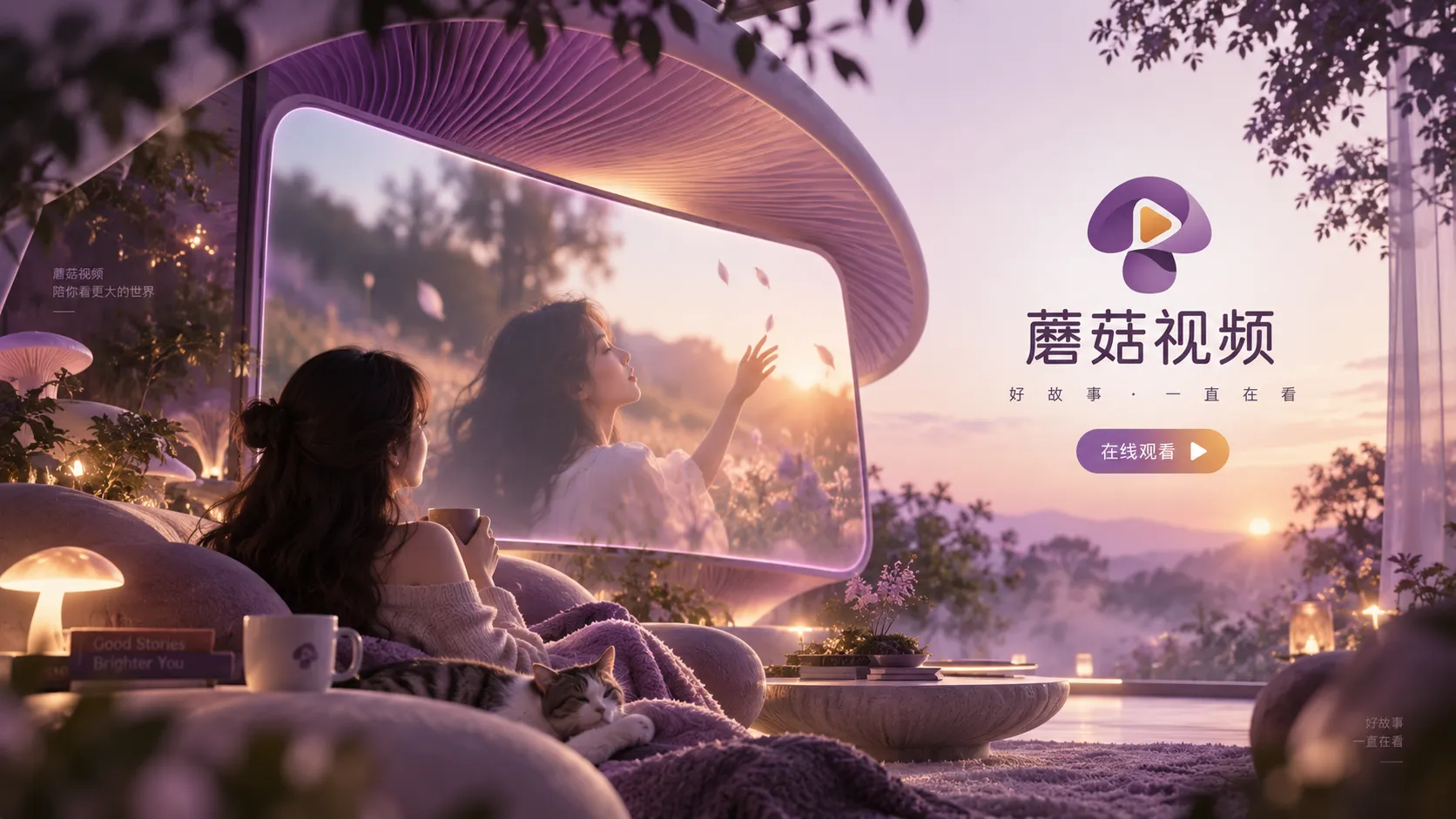 展示视频观看场景的视觉图片